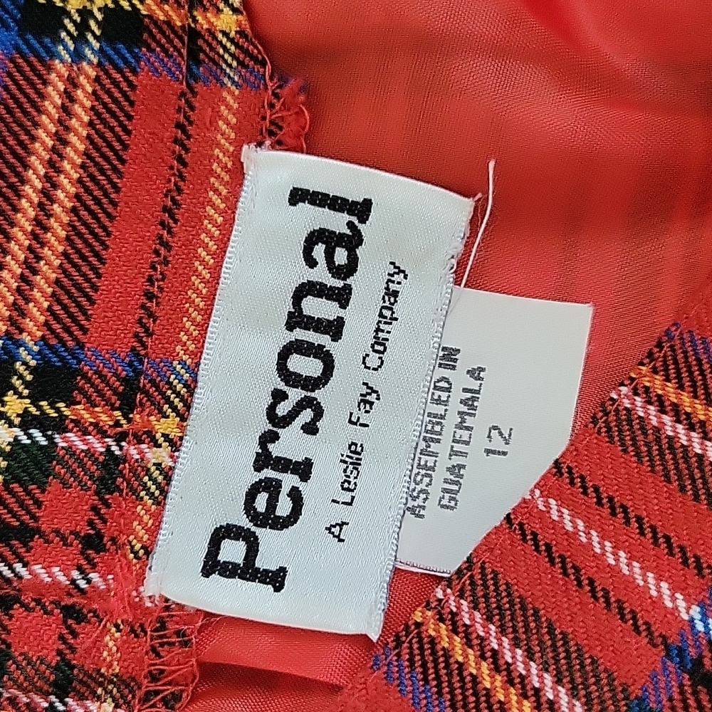Vintage Leslie Fay Tartan Skirt - Picture 9 of 10
